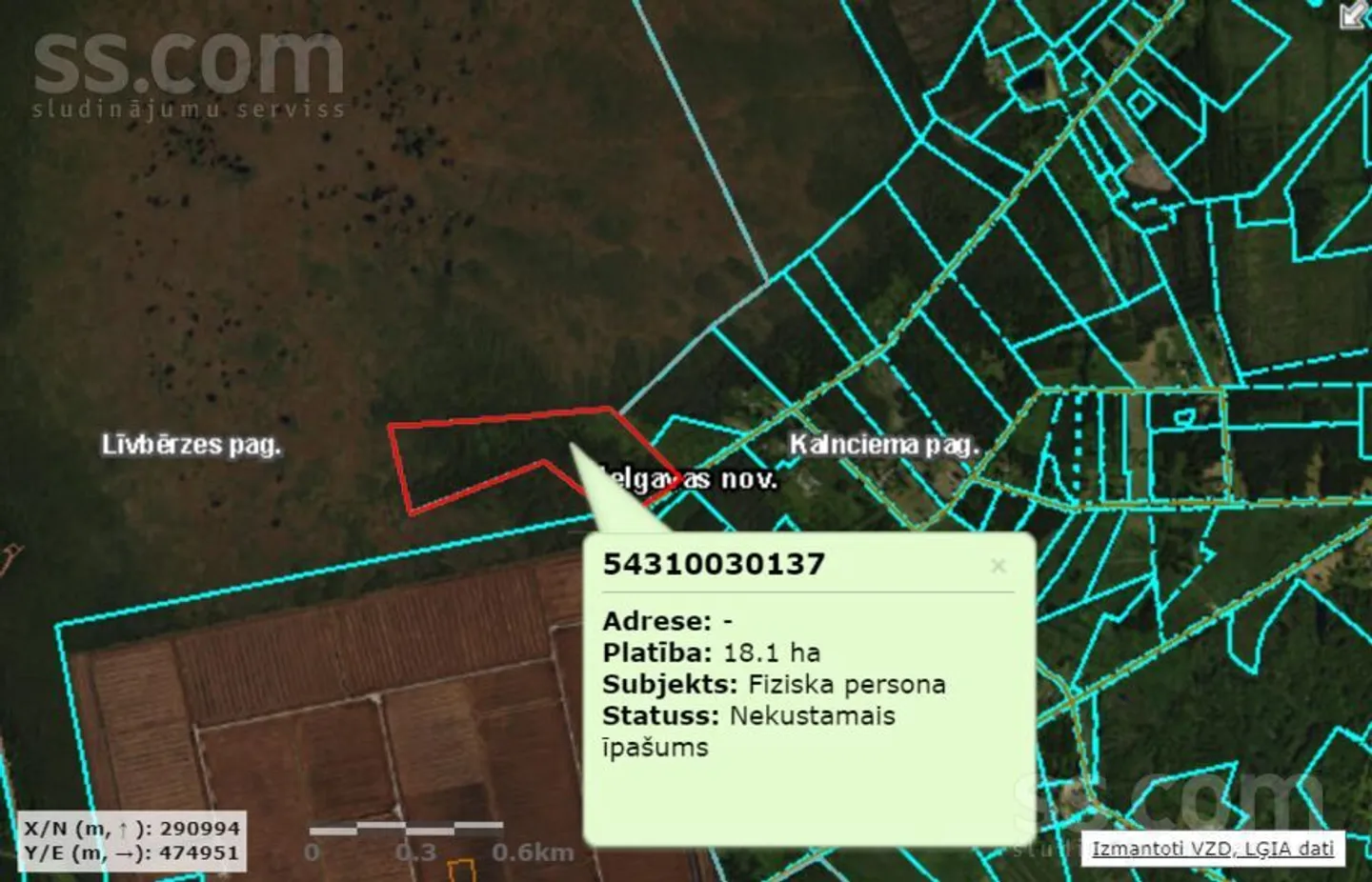 Meža zemes sludinājums - Jelgavas novads, Kalnciems - 18,00 ha