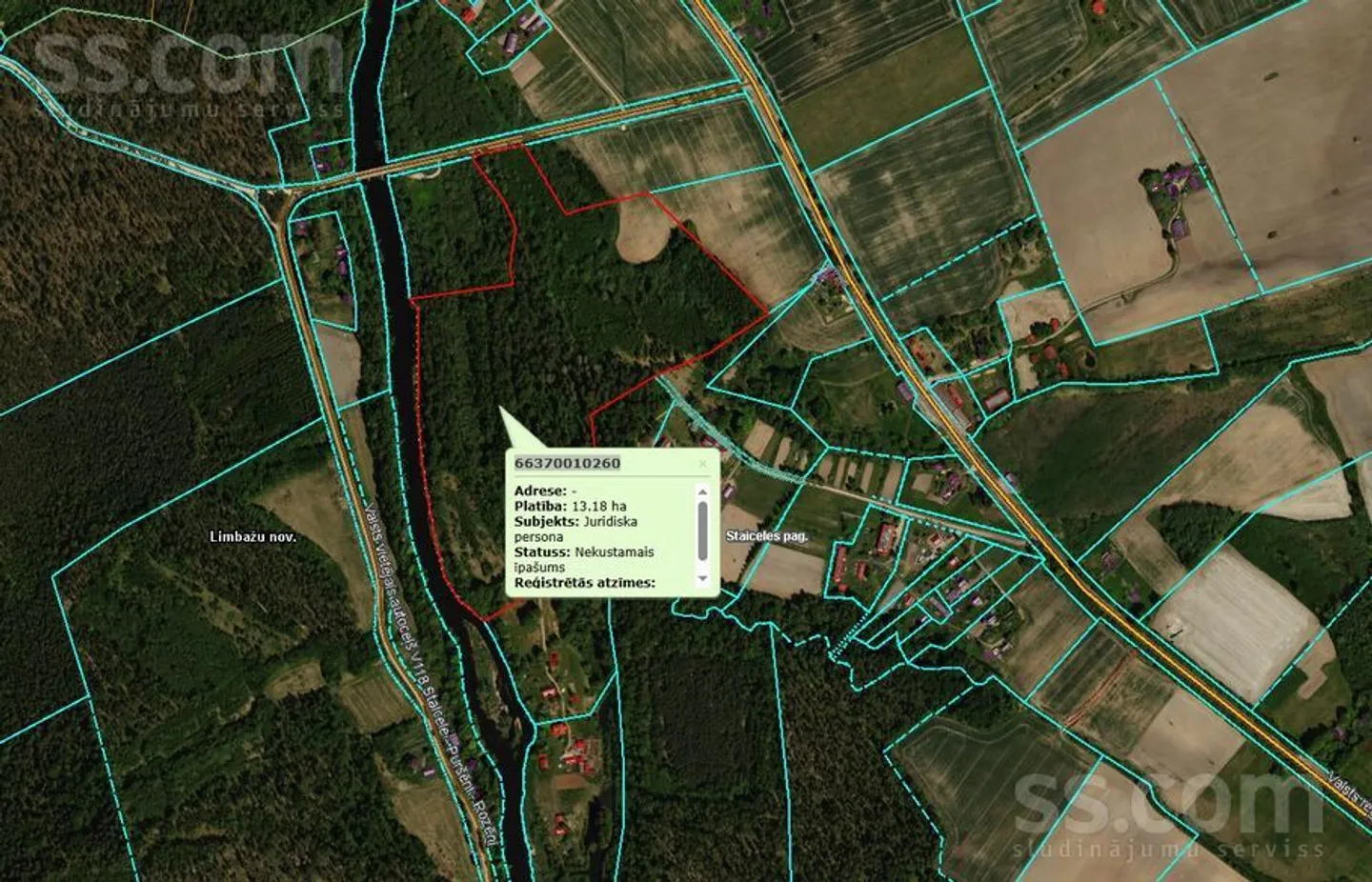 Meža zemes sludinājums - Limbažu novads, Staiceles l. t. - 13,00 ha