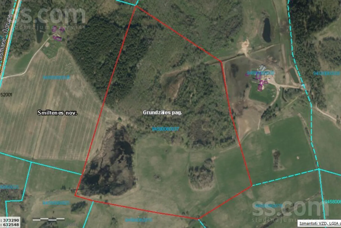 Meža zemes sludinājums - Valkas novads, Grundzāles pag.Grundzāle - 32,00 ha