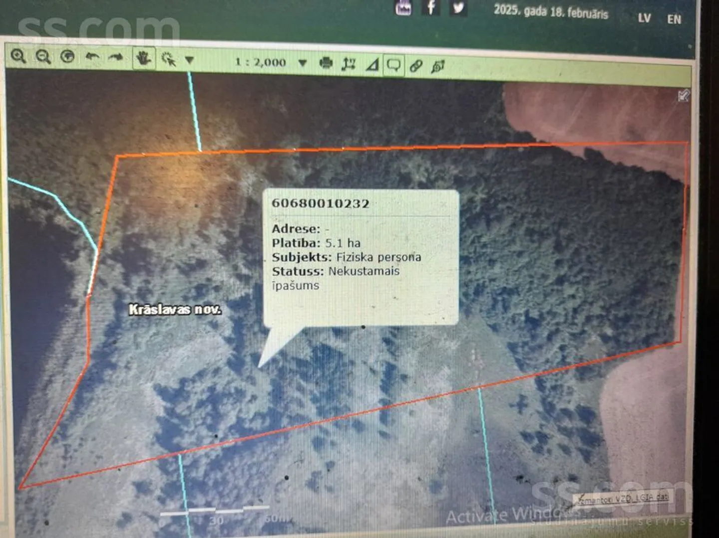 Meža zemes sludinājums - Krāslavas novads, Kalniešu pag.Kalnieši - 9,00 ha