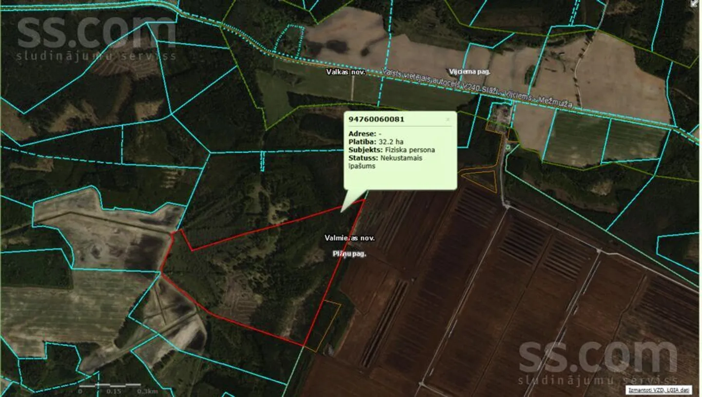 Meža zemes sludinājums - Valkas novads, Plāņu pag.Plāņi - 38,00 ha