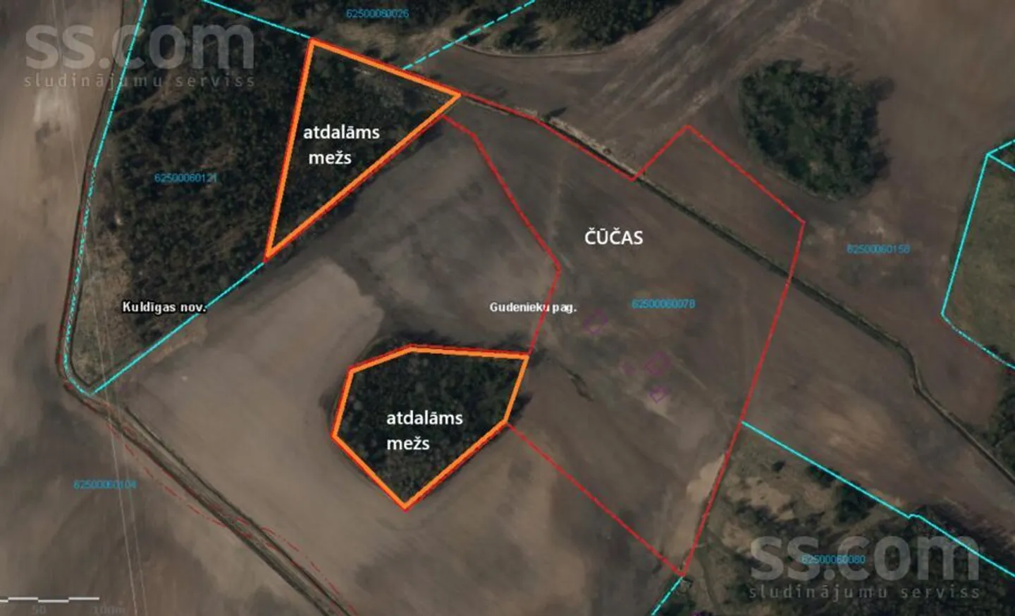 Meža zemes sludinājums - Kuldīgas novads, Gudenieku pag.Gudenieki - 2,30 ha