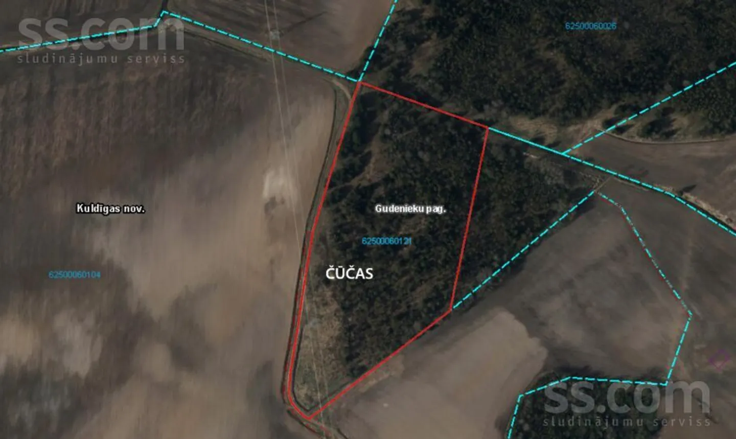 Meža zemes sludinājums - Kuldīgas novads, Gudenieku pag.Gudenieki - 4,00 ha