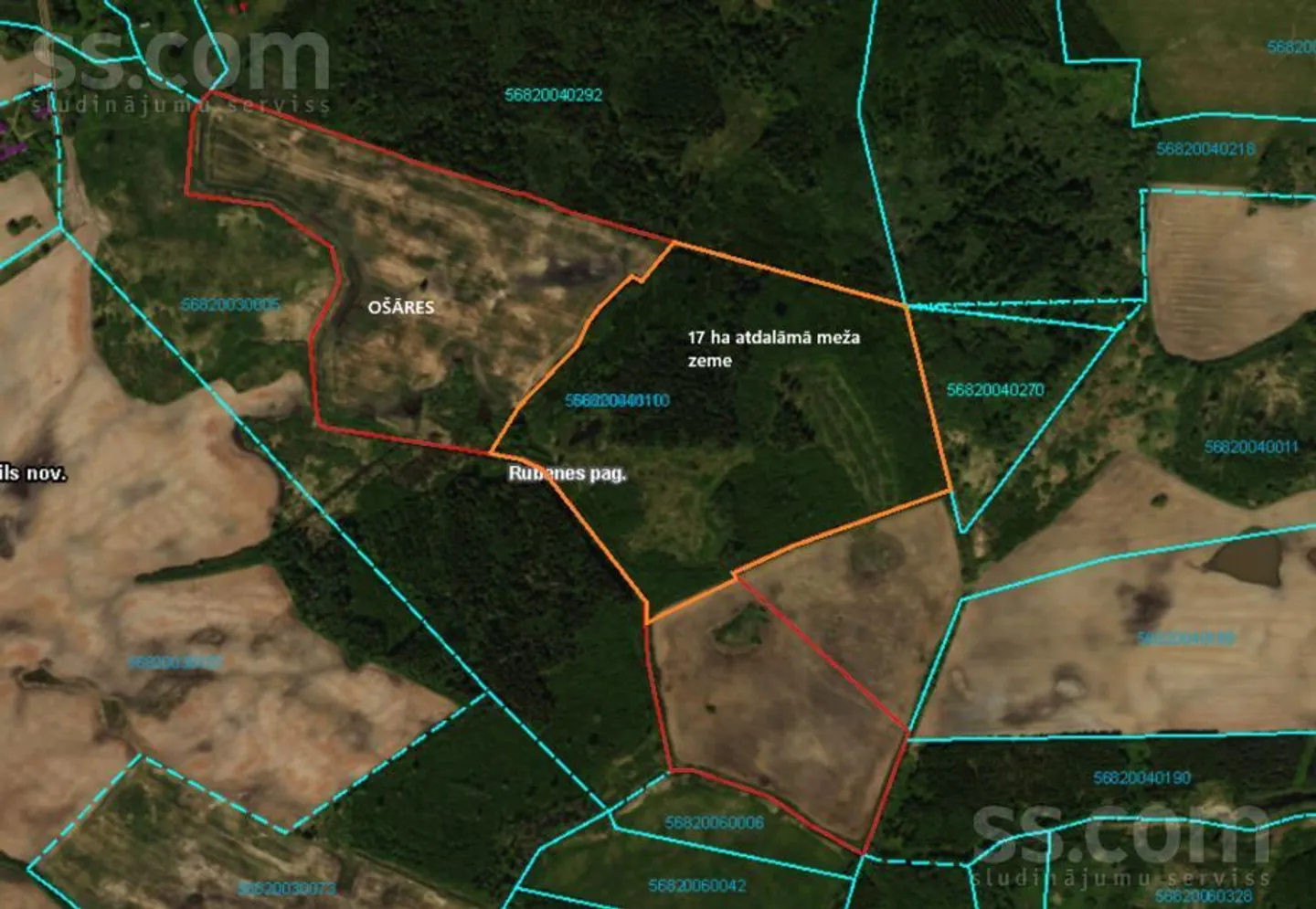 Meža zemes sludinājums - Jēkabpils novads, Rubenes pag.Slate - 17,00 ha